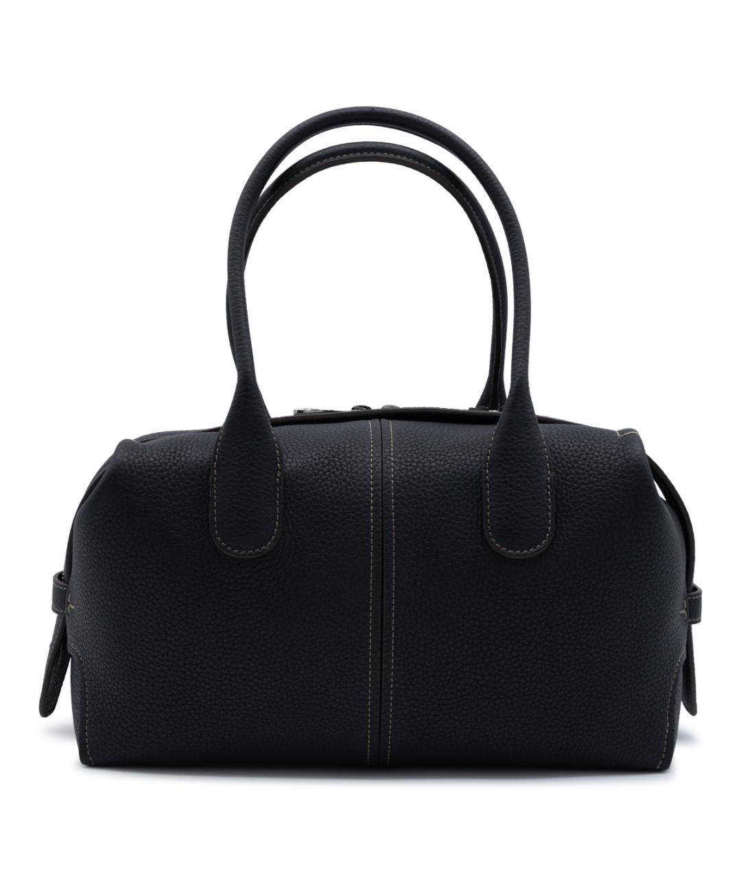 TOD'S Черная кожаная сумка тоут, фото 5
