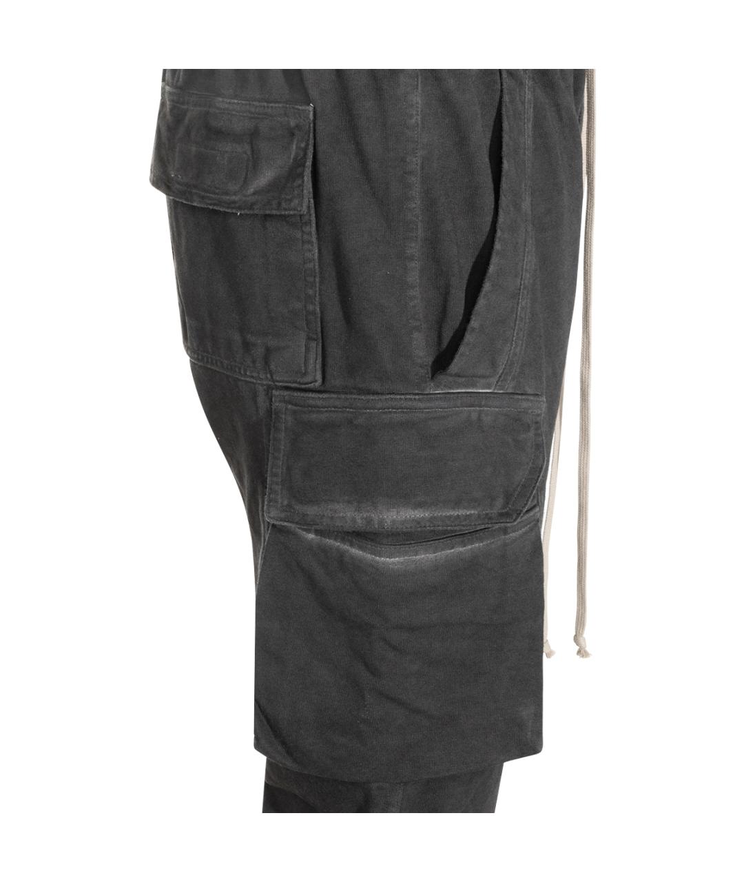 RICK OWENS DRKSHDW Черные хлопковые повседневные брюки, фото 4