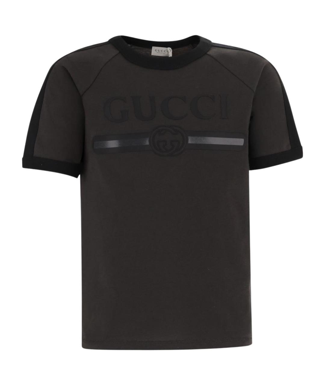 GUCCI Серая хлопковая детская футболка, фото 1