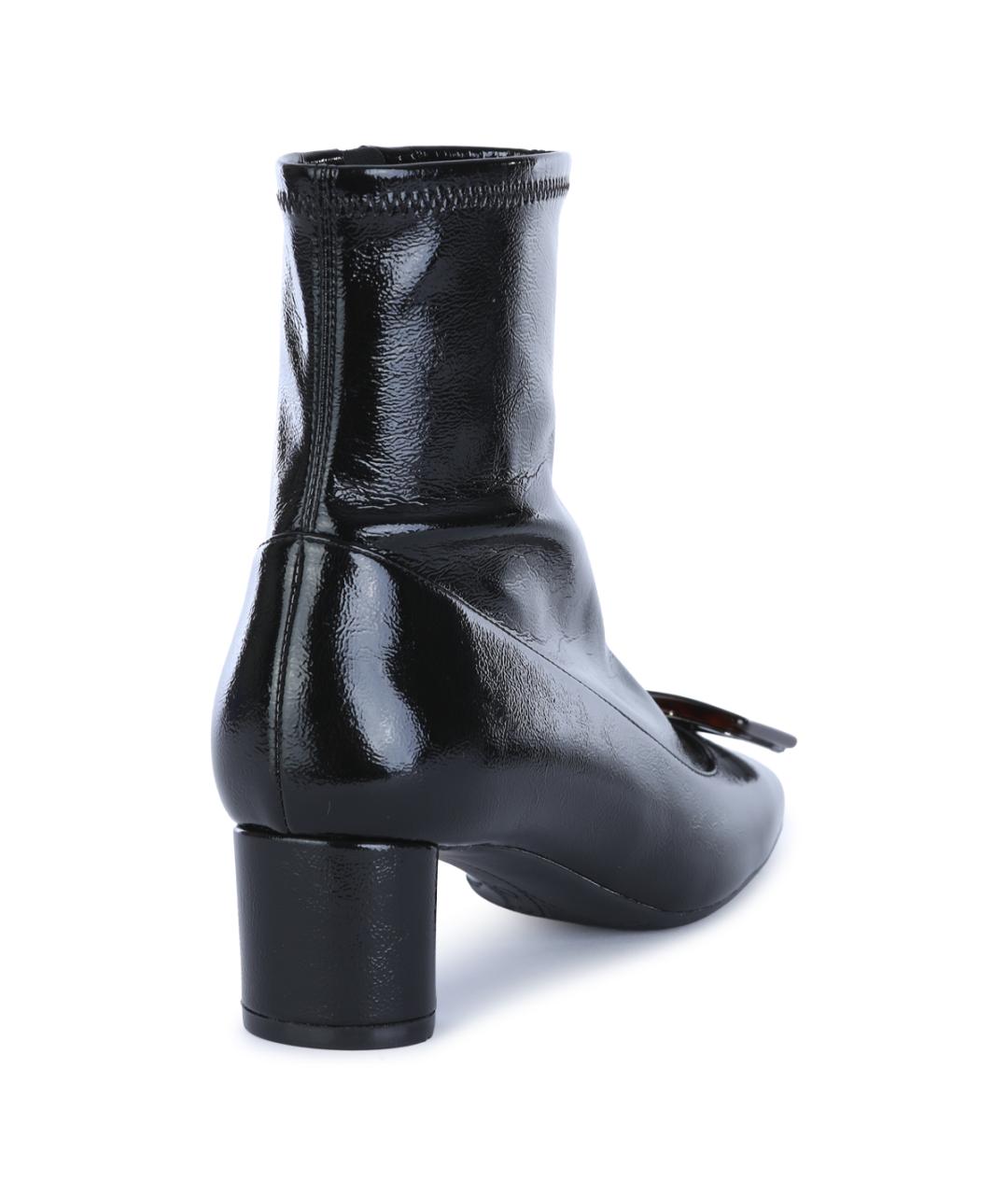 ROGER VIVIER Черные кожаные сапоги, фото 3