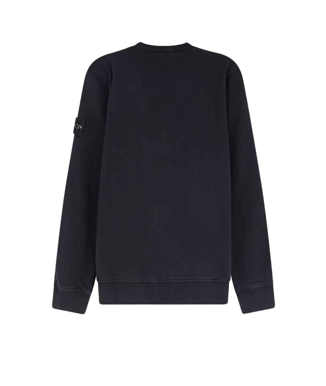 STONE ISLAND Черный хлопковый джемпер / свитер, фото 2