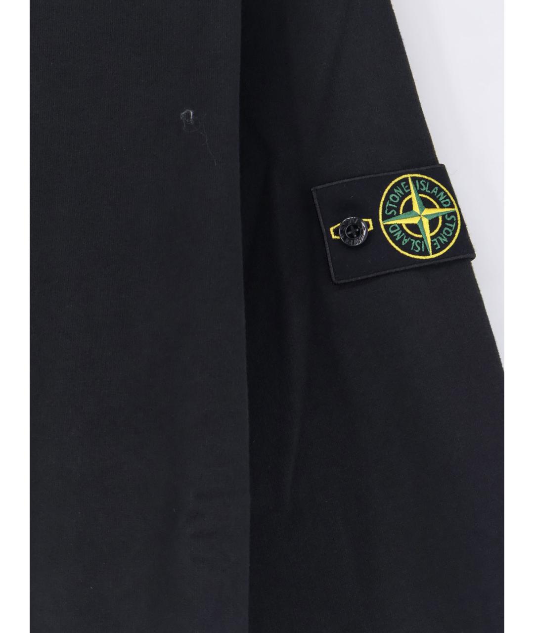 STONE ISLAND Черный хлопковый джемпер / свитер, фото 3