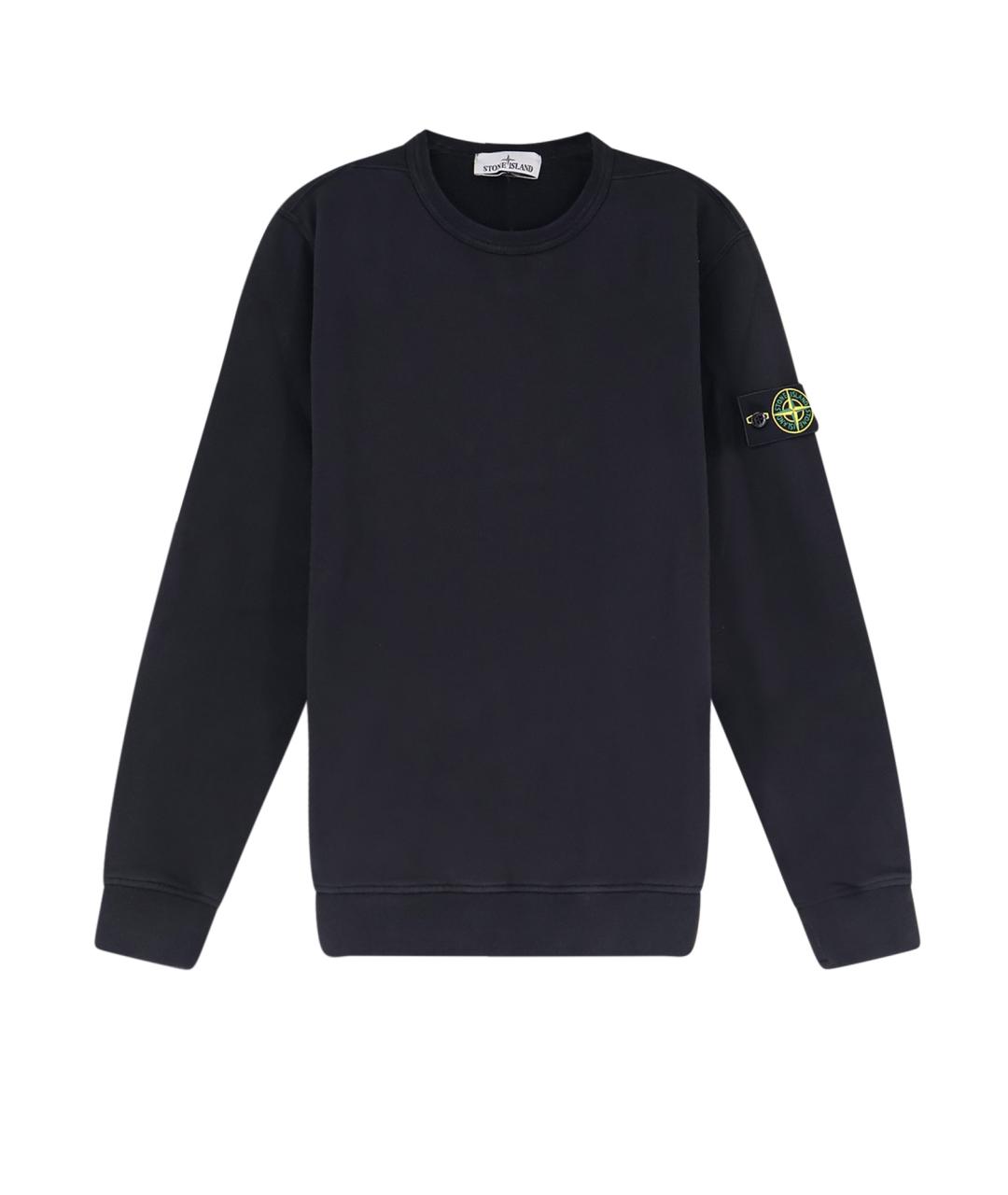 STONE ISLAND Черный хлопковый джемпер / свитер, фото 1