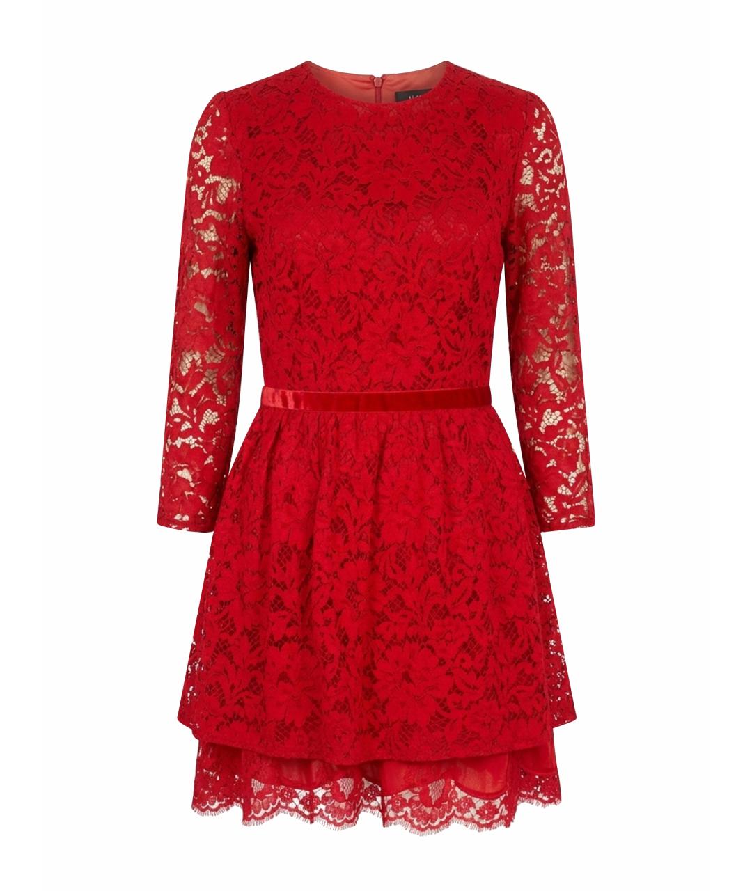 DOLCE&GABBANA Красное кружевное коктейльное платье, фото 1