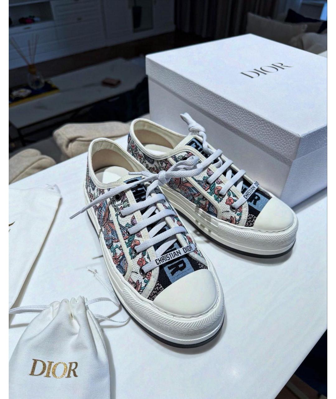 CHRISTIAN DIOR Белые текстильные кеды, фото 9