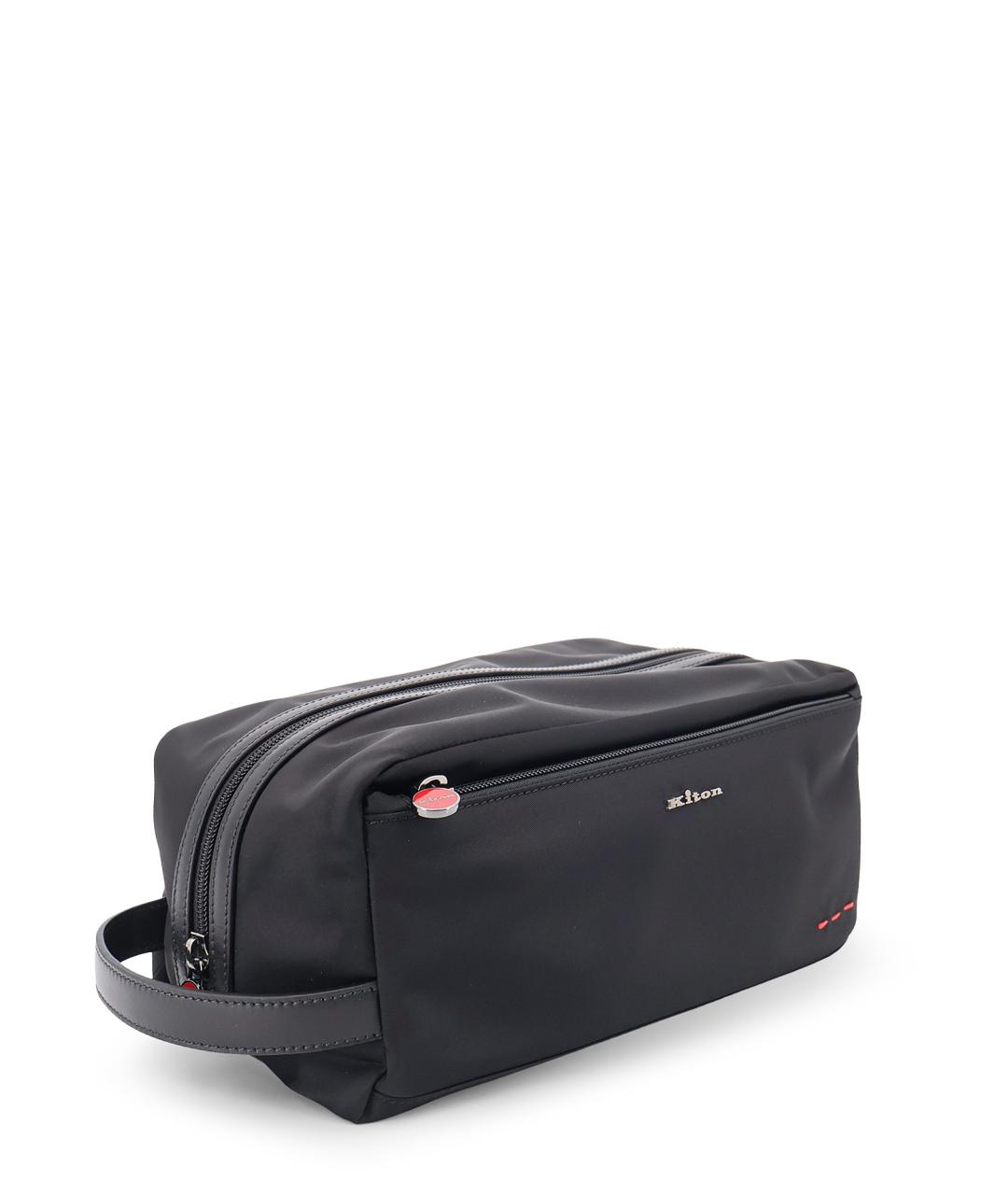 KITON Черная косметичка, фото 3