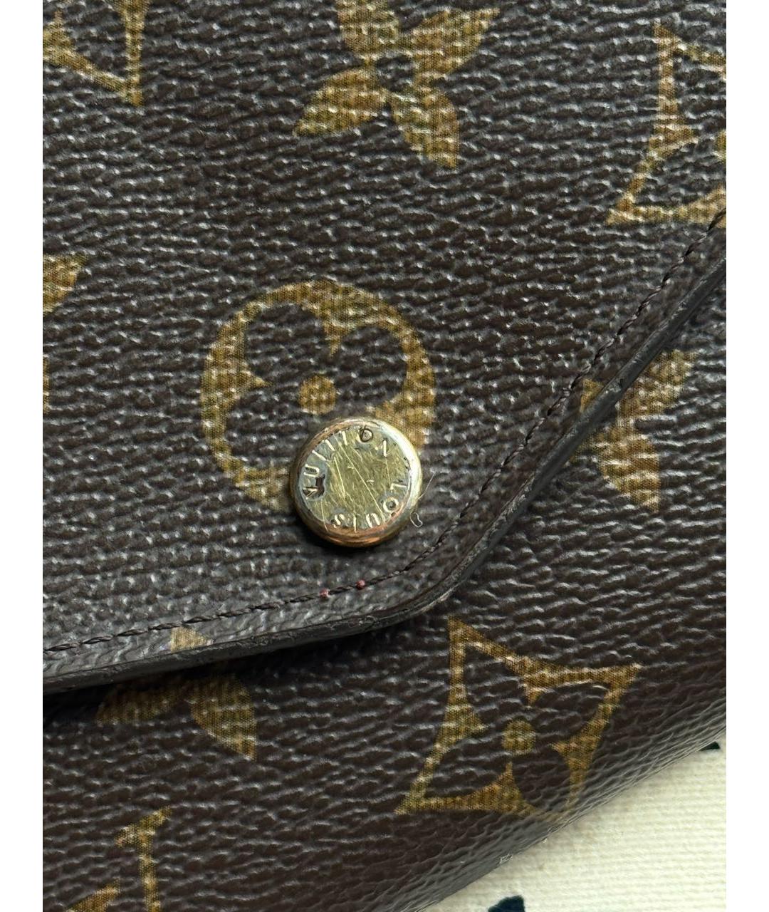 LOUIS VUITTON Коричневый кошелек, фото 8