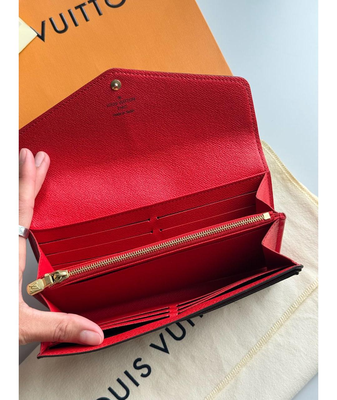 LOUIS VUITTON Коричневый кошелек, фото 4