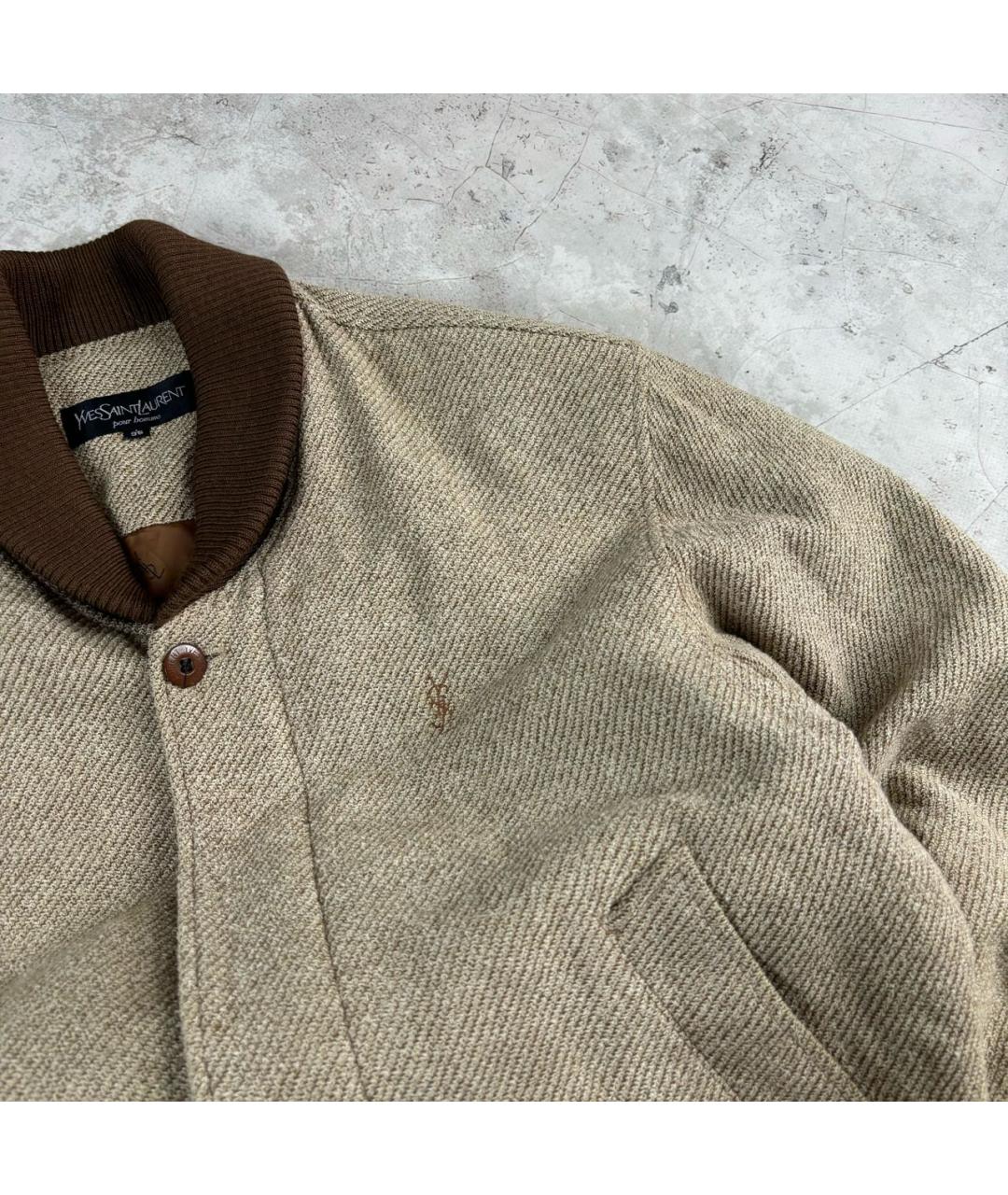 SAINT LAURENT Бежевая куртка, фото 4