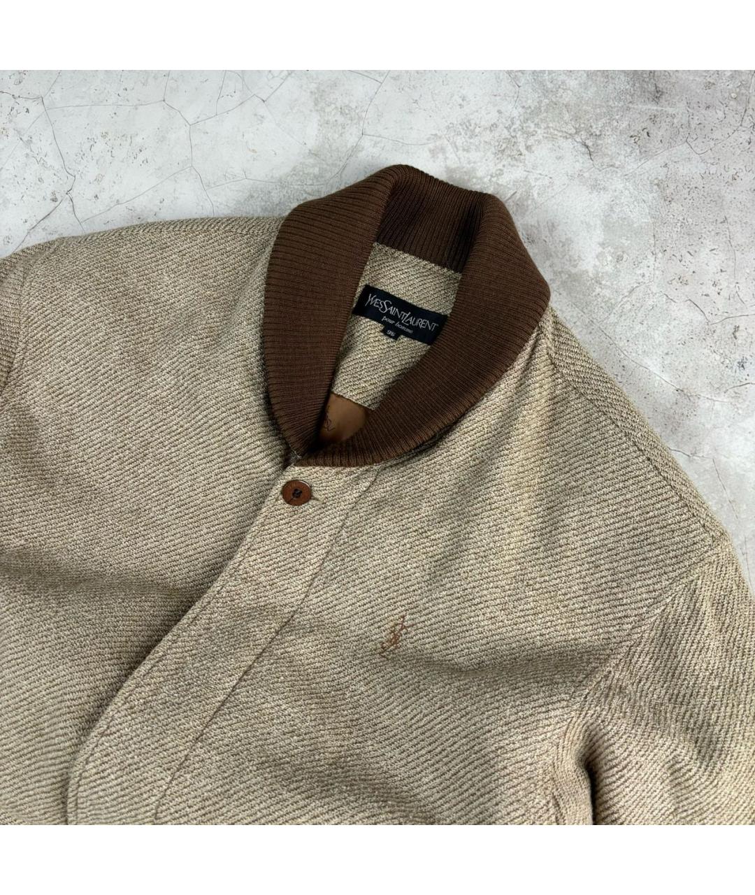 SAINT LAURENT Бежевая куртка, фото 2