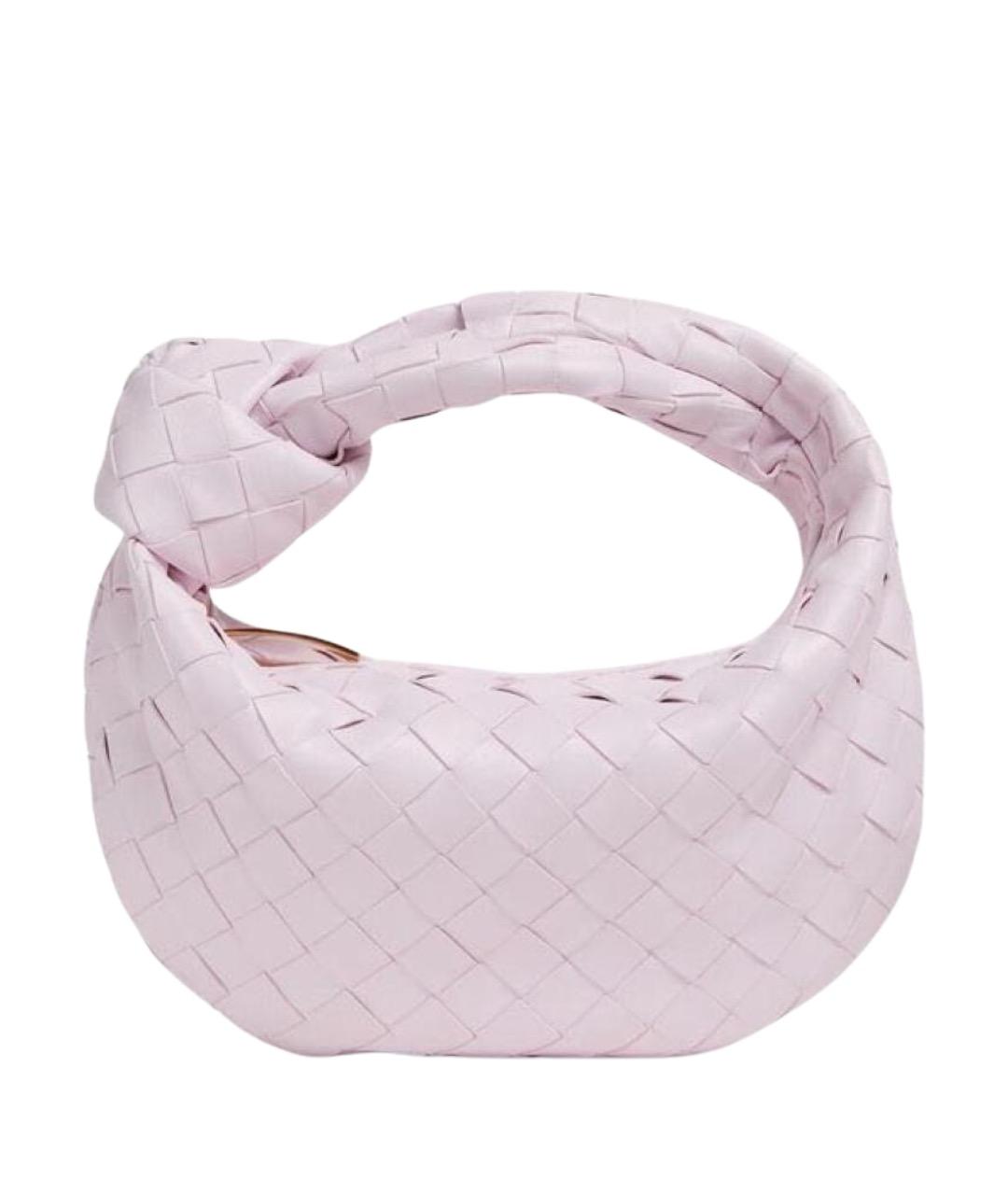 BOTTEGA VENETA Розовая кожаная сумка с короткими ручками, фото 1