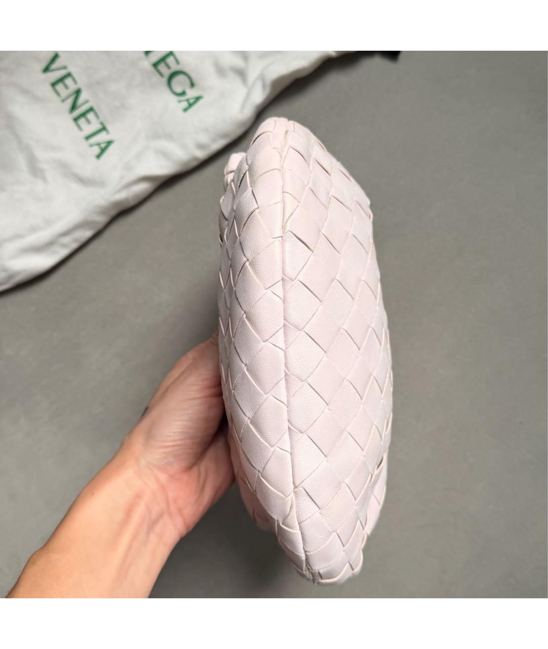 BOTTEGA VENETA Розовая кожаная сумка с короткими ручками, фото 6