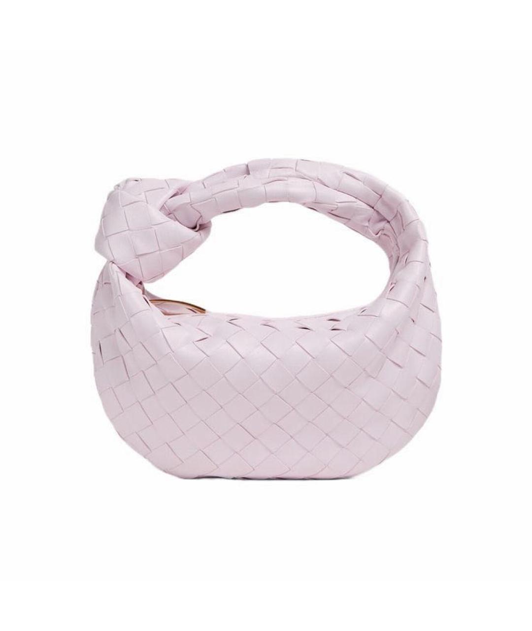 BOTTEGA VENETA Розовая кожаная сумка с короткими ручками, фото 9