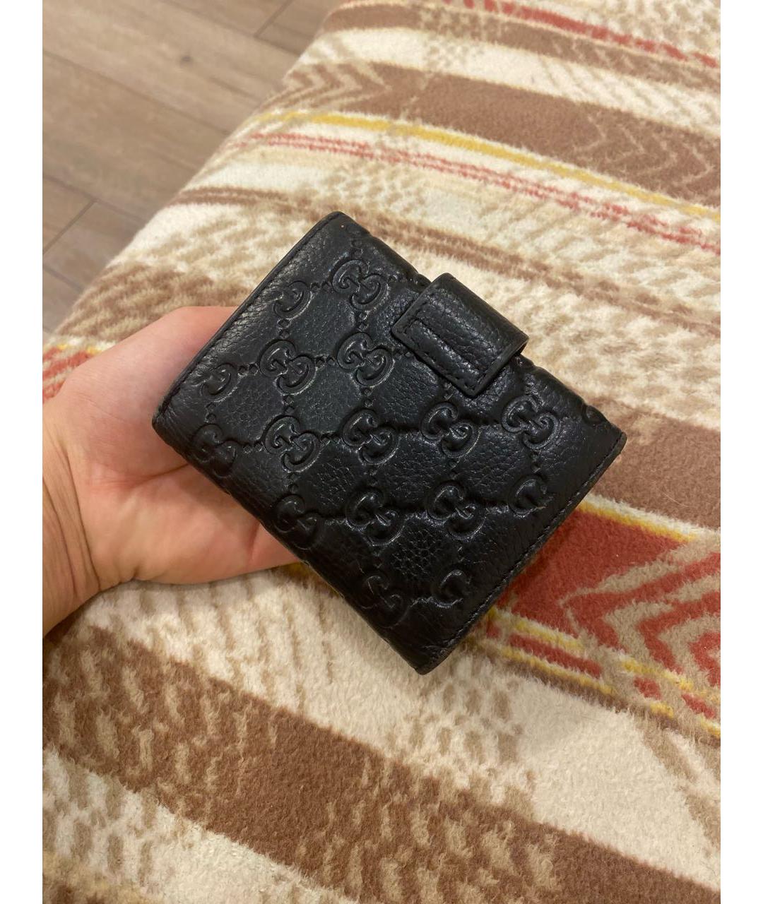 GUCCI Черный кожаный кошелек, фото 2