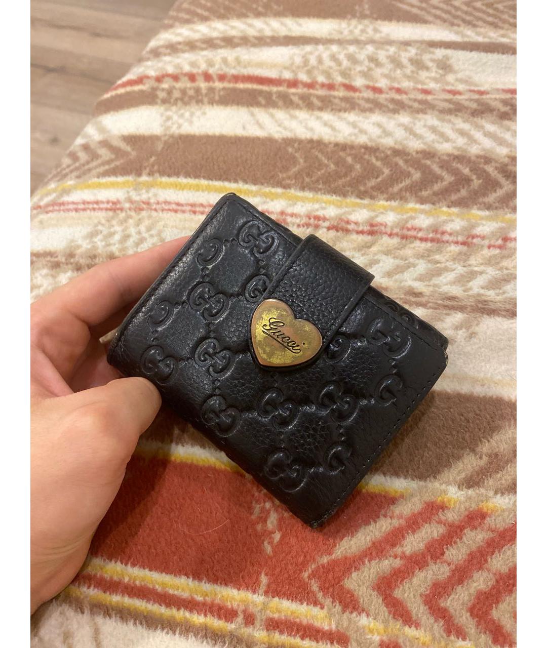 GUCCI Черный кожаный кошелек, фото 9