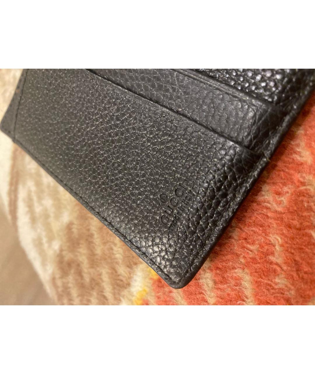 GUCCI Черный кожаный кошелек, фото 5