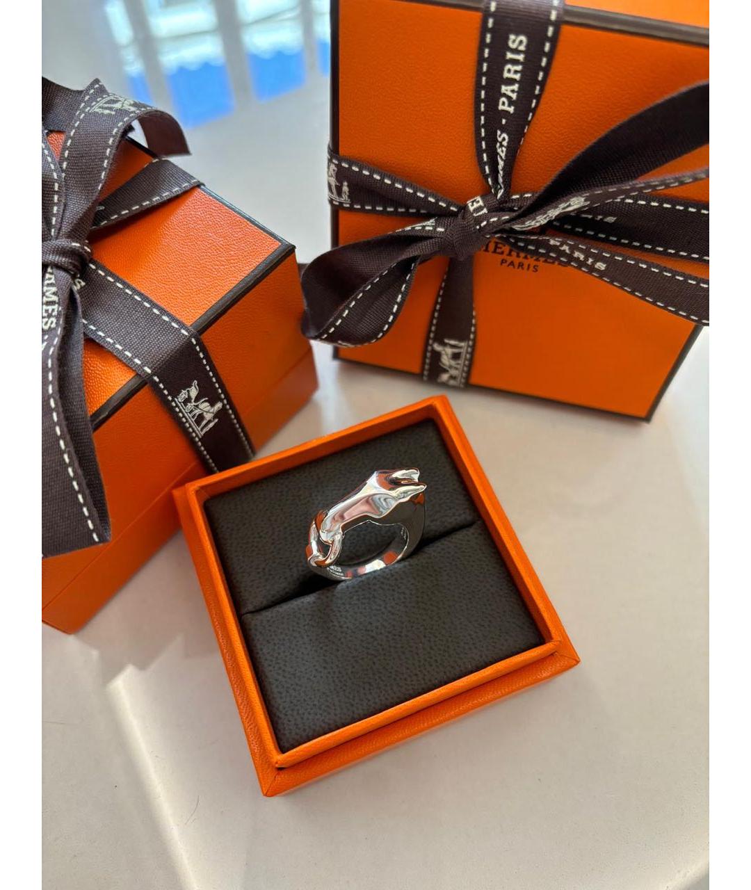 HERMES Серебряное серебряное кольцо, фото 2