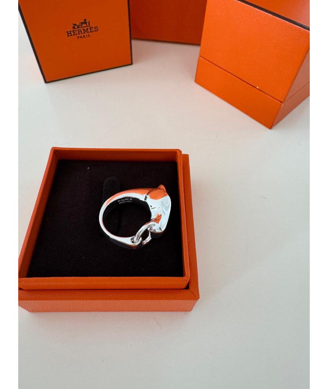 HERMES Серебряное серебряное кольцо, фото 8