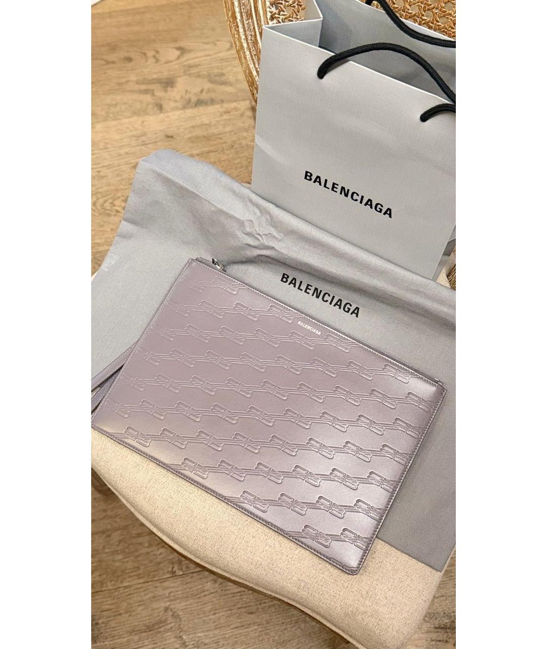 BALENCIAGA Розовая кожаная папка для документов, фото 3