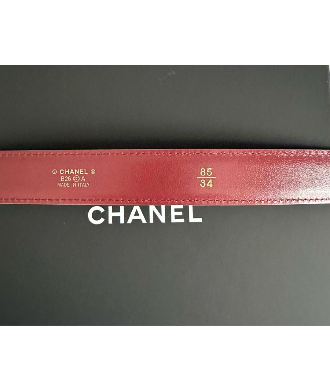 CHANEL Черный кожаный ремень, фото 4