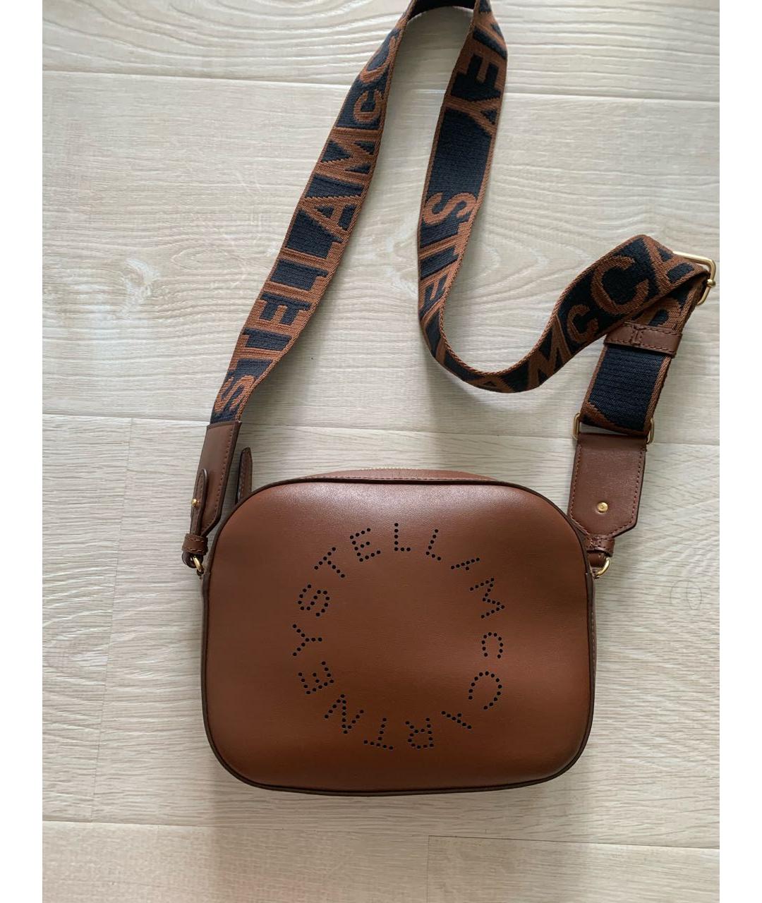 STELLA MCCARTNEY Коричневая сумка через плечо из искусственной кожи, фото 7