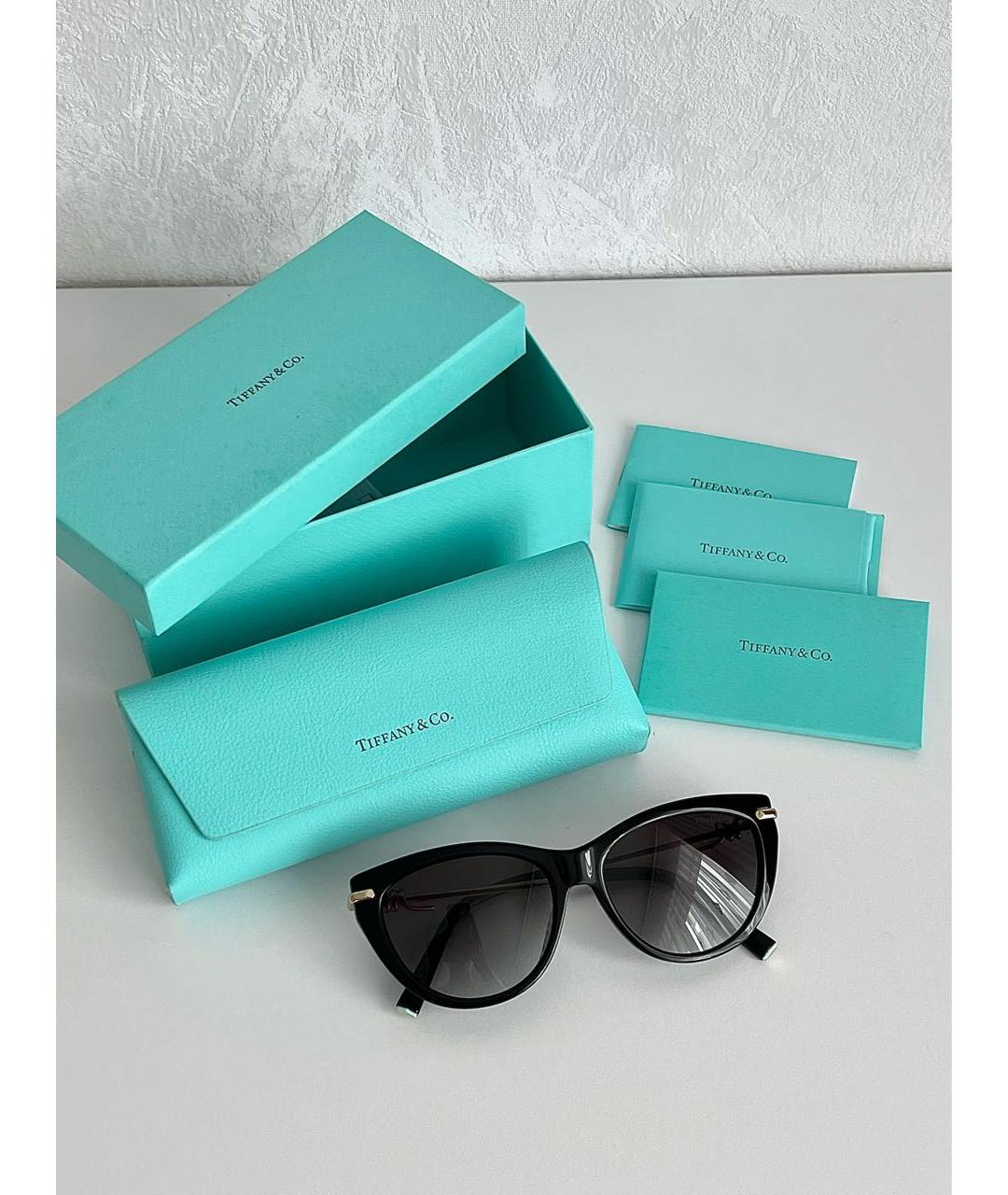 TIFFANY&CO Черные пластиковые солнцезащитные очки, фото 2
