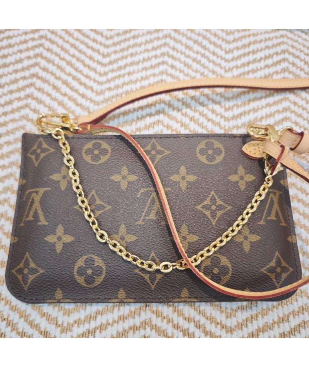 LOUIS VUITTON Коричневая канва сумка через плечо, фото 5