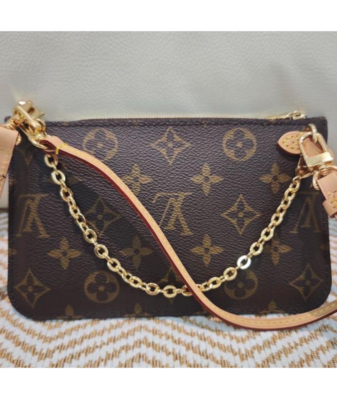 LOUIS VUITTON Коричневая канва сумка через плечо, фото 3
