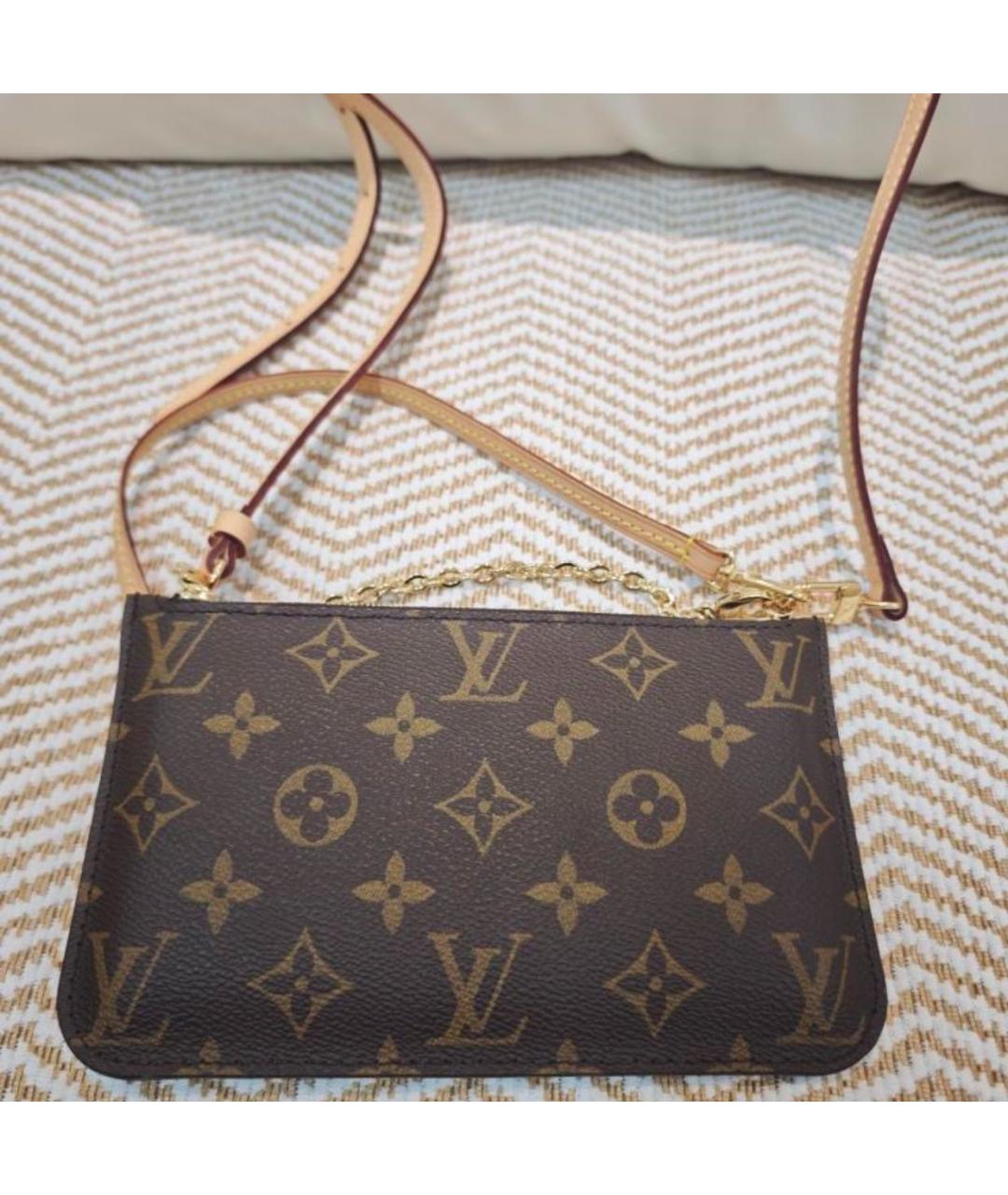 LOUIS VUITTON Коричневая канва сумка через плечо, фото 2