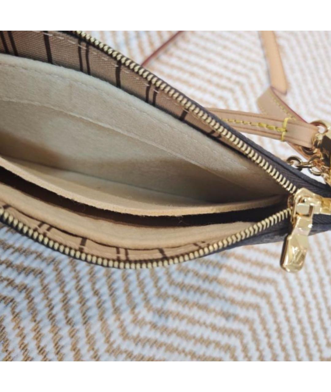 LOUIS VUITTON Коричневая канва сумка через плечо, фото 6