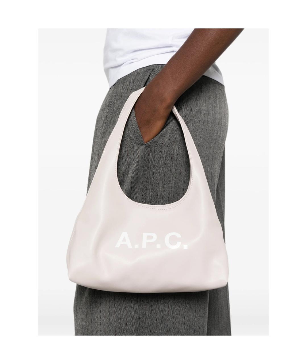 A.P.C. Белая сумка через плечо, фото 6