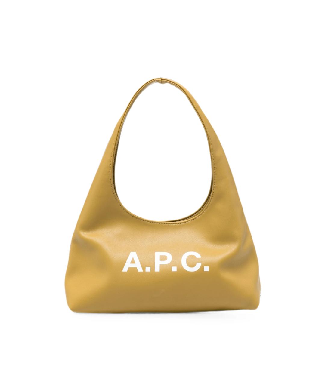 A.P.C. Желтая синтетическая сумка через плечо, фото 1