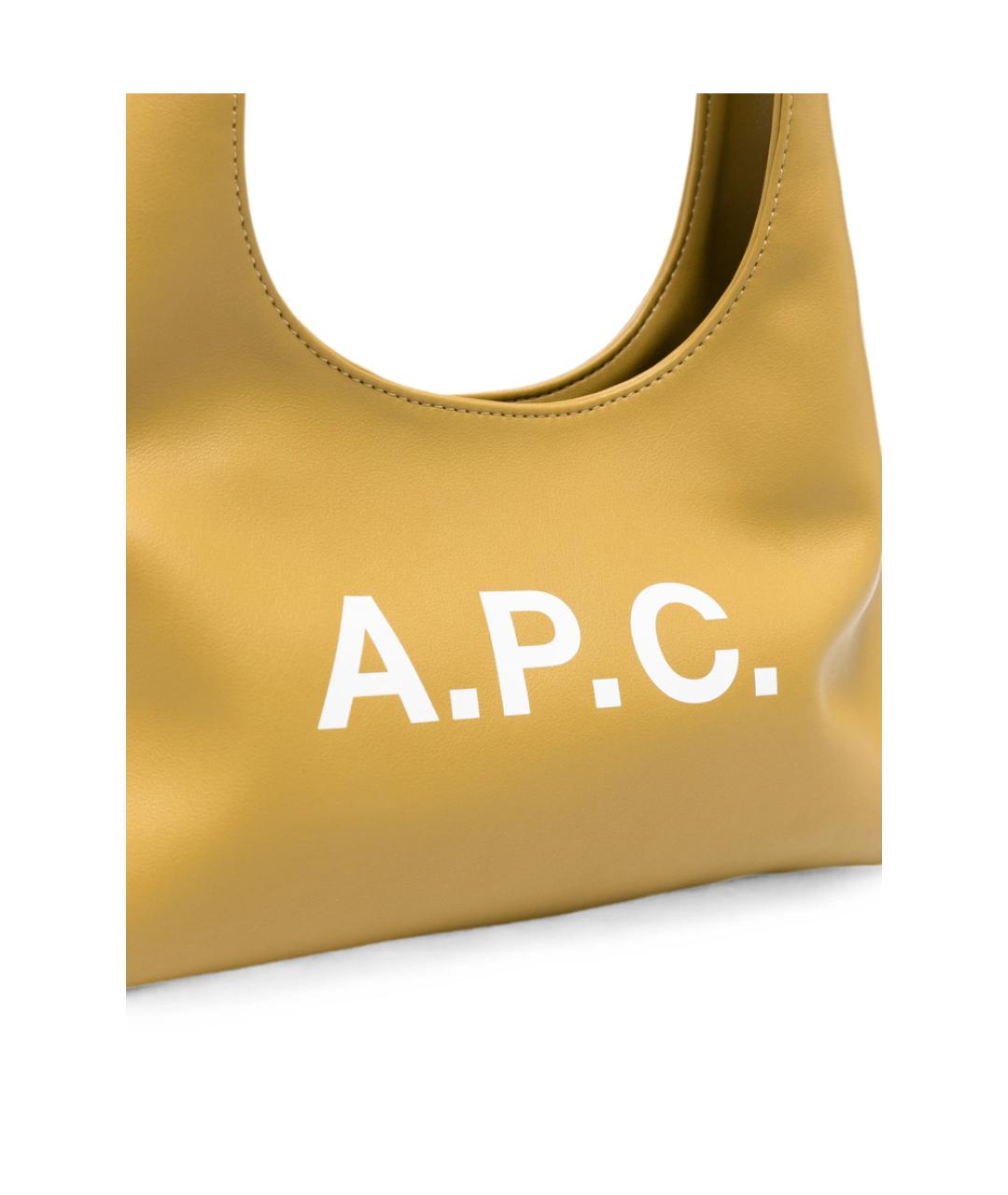 A.P.C. Желтая синтетическая сумка через плечо, фото 3
