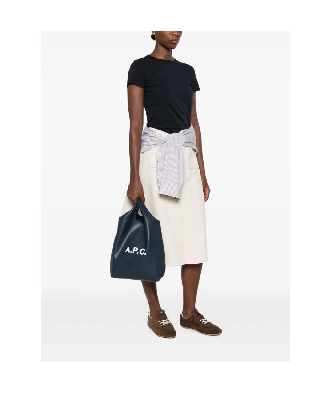 A.P.C. Синяя сумка тоут, фото 3