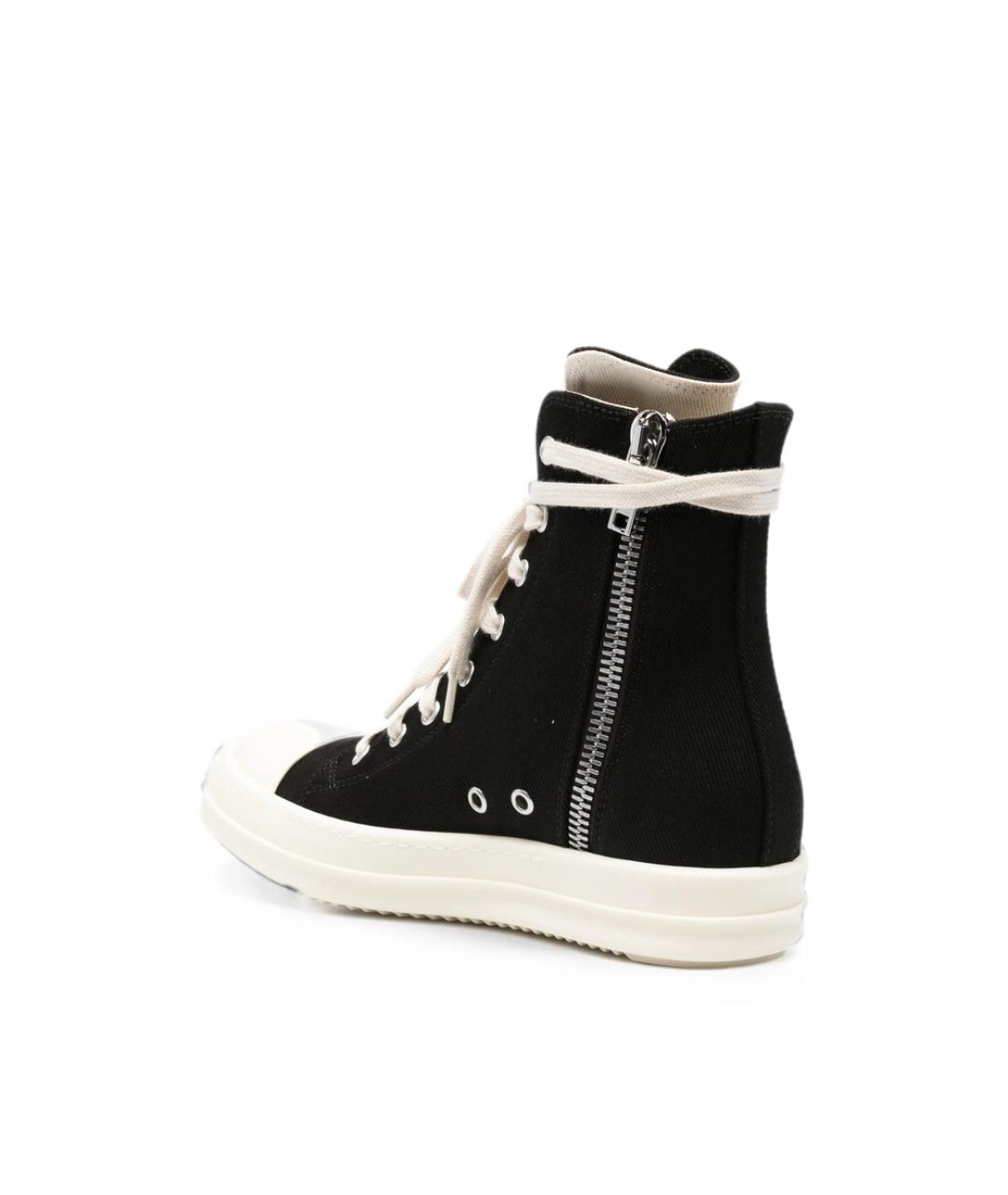 RICK OWENS DRKSHDW Черные текстильные кеды, фото 3