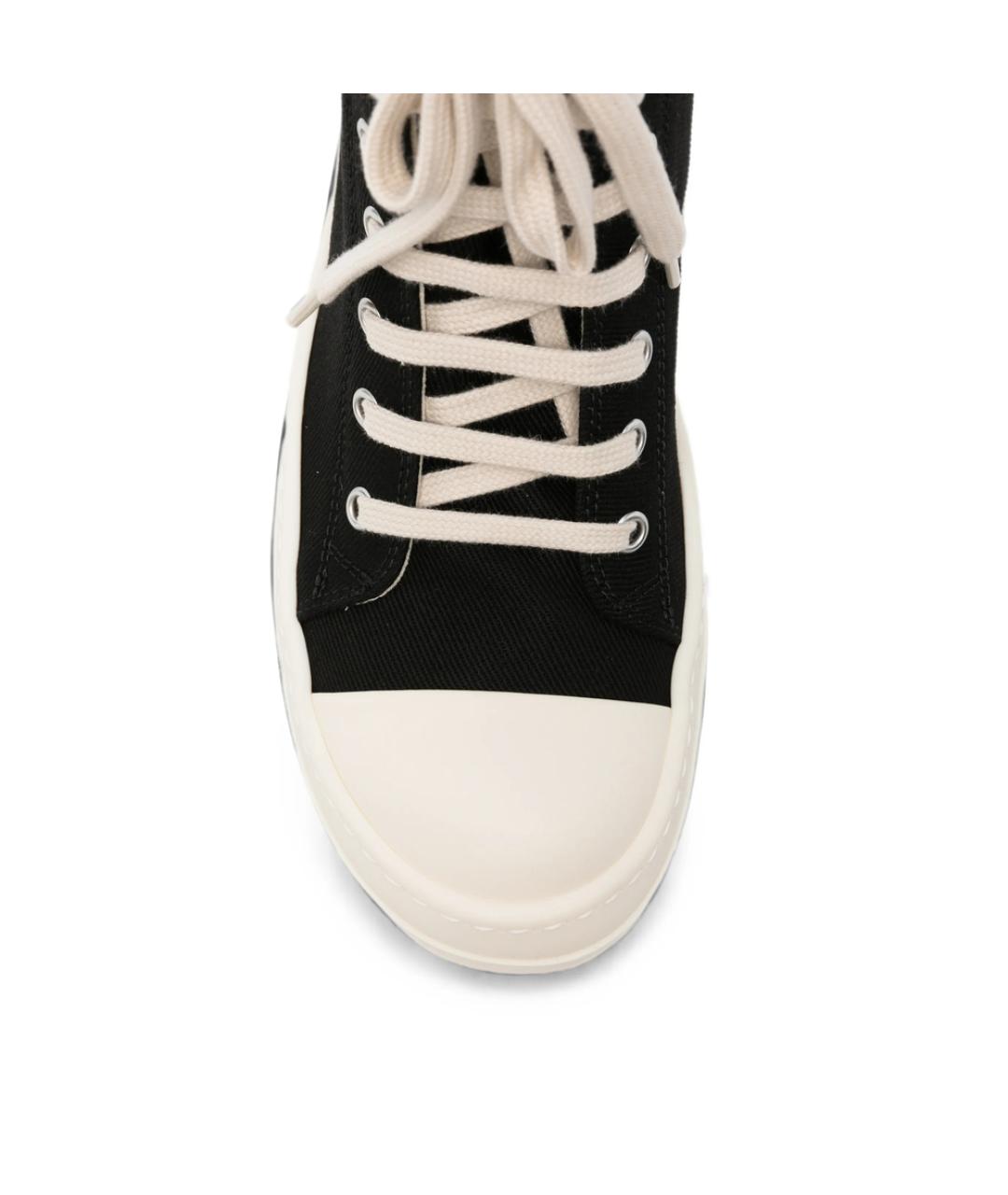 RICK OWENS DRKSHDW Черные текстильные кеды, фото 4