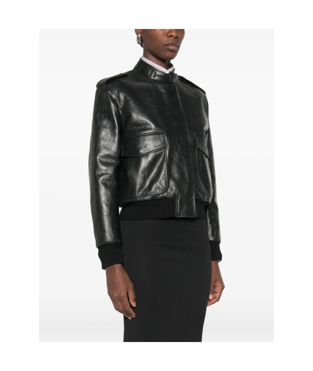TOM FORD Черная кожаная куртка, фото 3