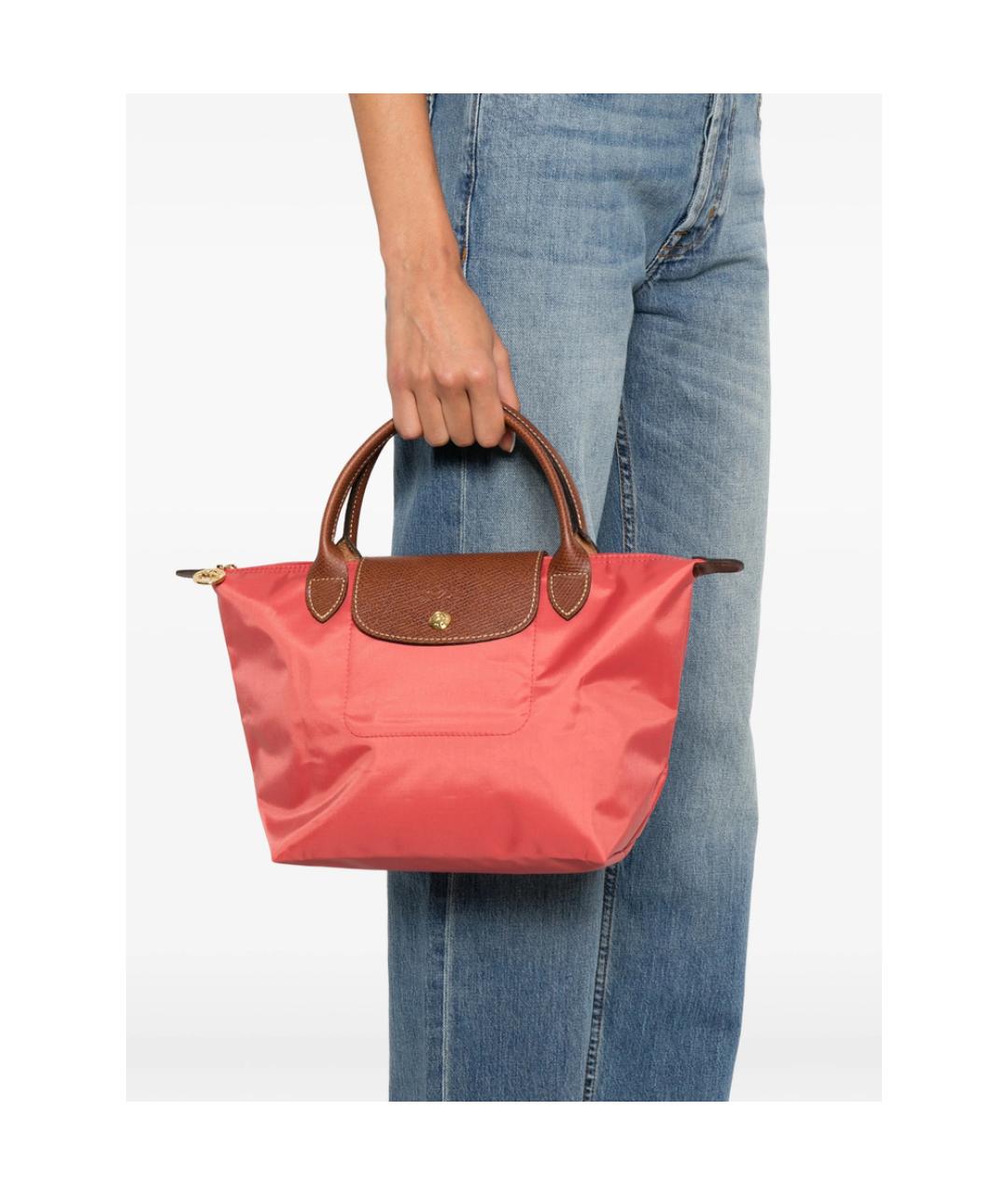 LONGCHAMP Розовая синтетическая сумка тоут, фото 3