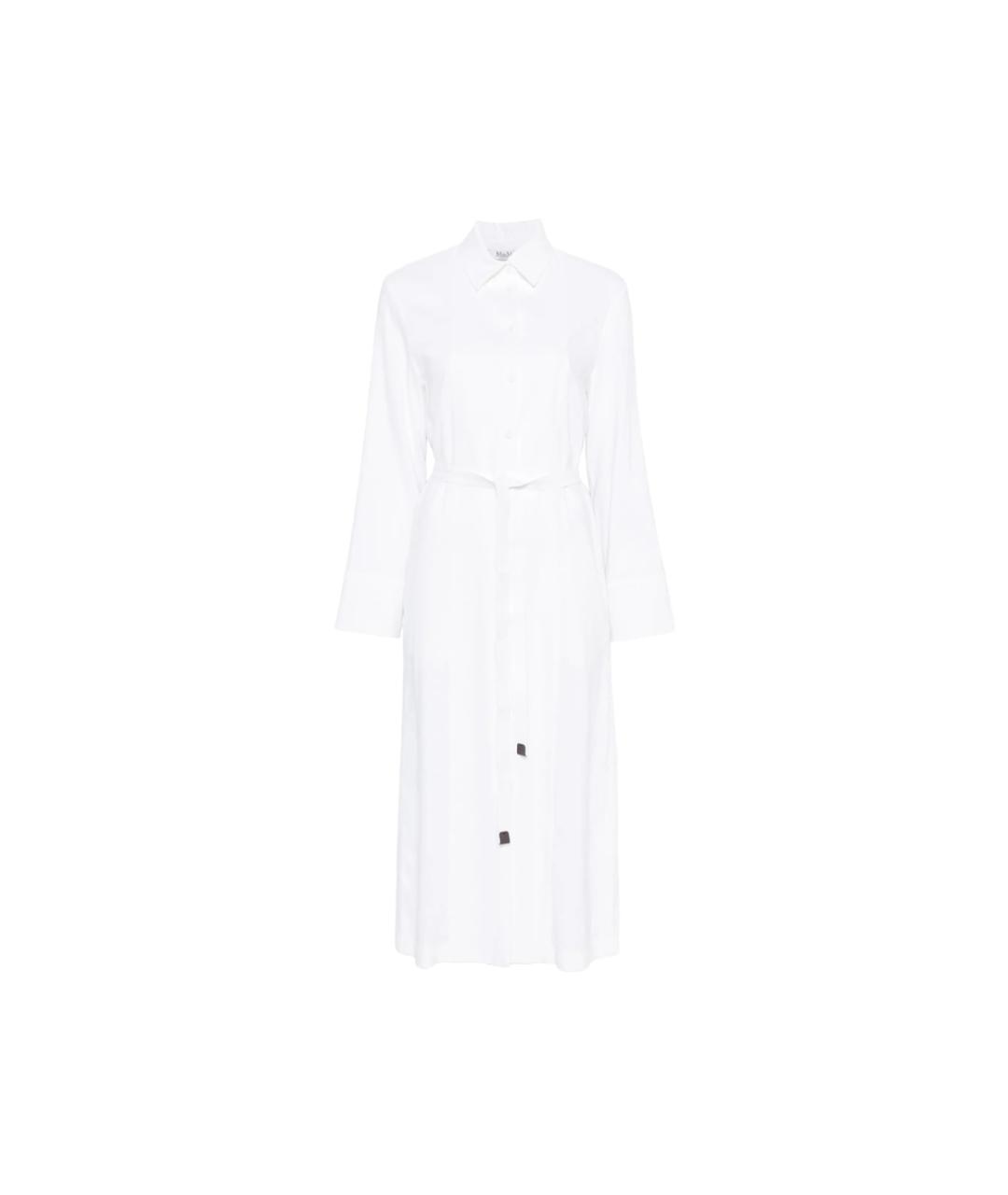 MAX MARA Белое льняное повседневное платье, фото 1