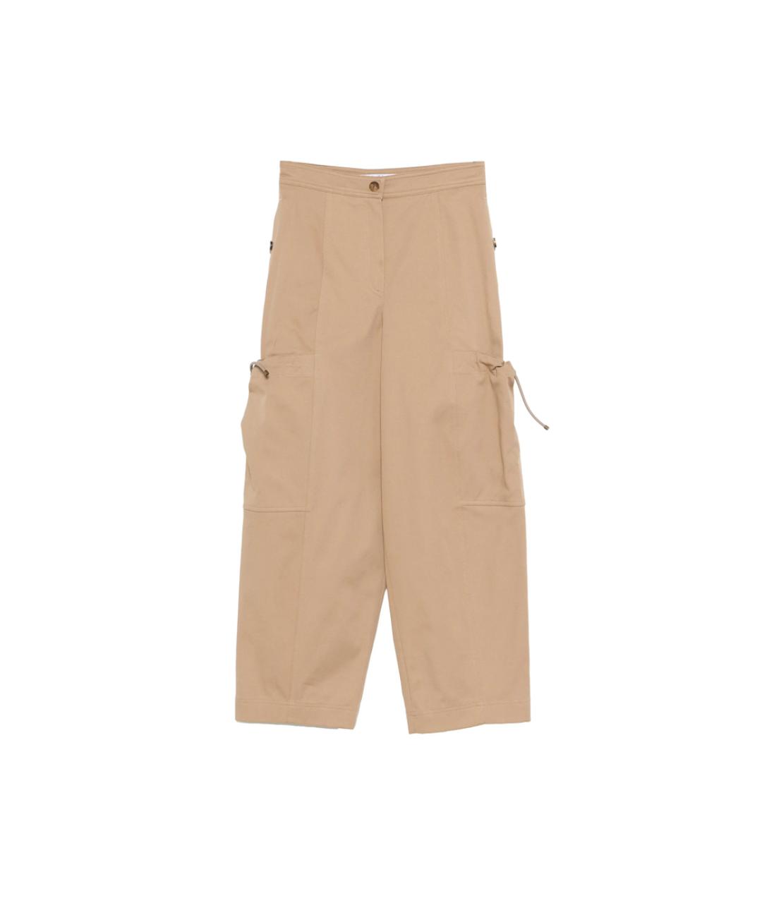MAX MARA Бежевые хлопковые капри, фото 1