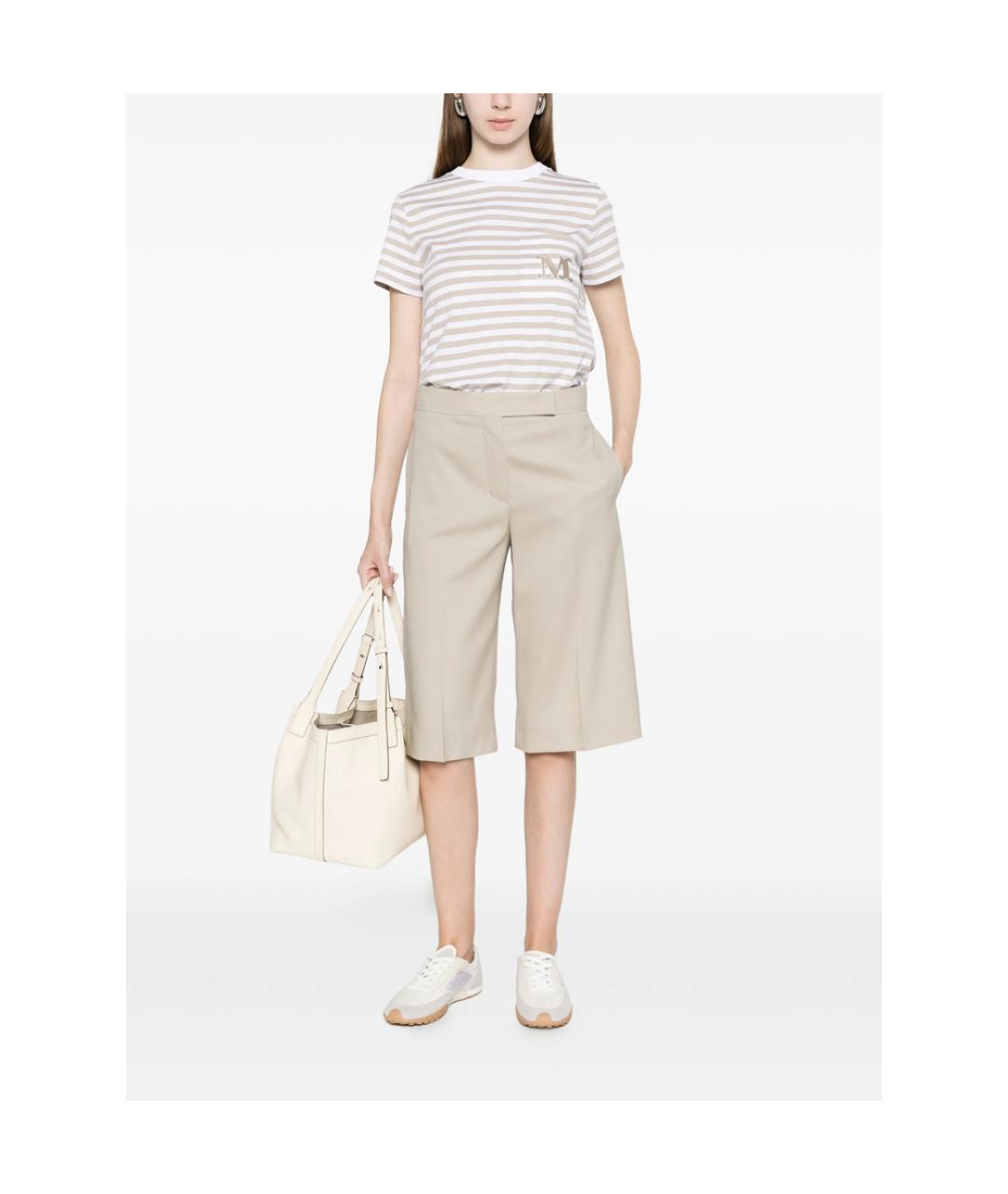 MAX MARA Бежевые шерстяные шорты, фото 5