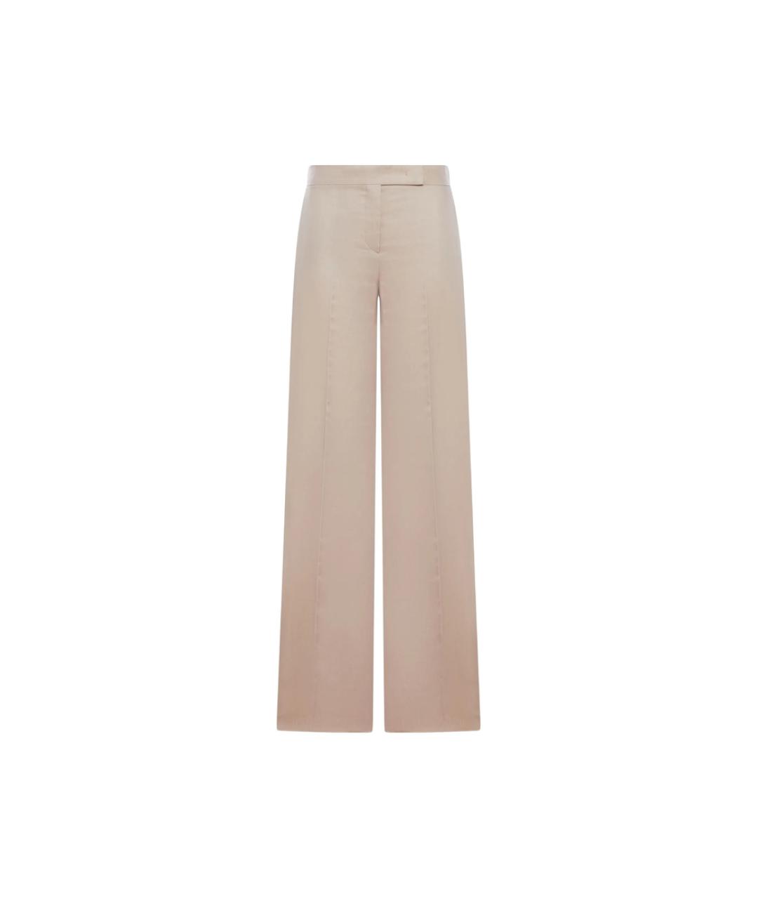 MAX MARA Бежевые прямые брюки, фото 1