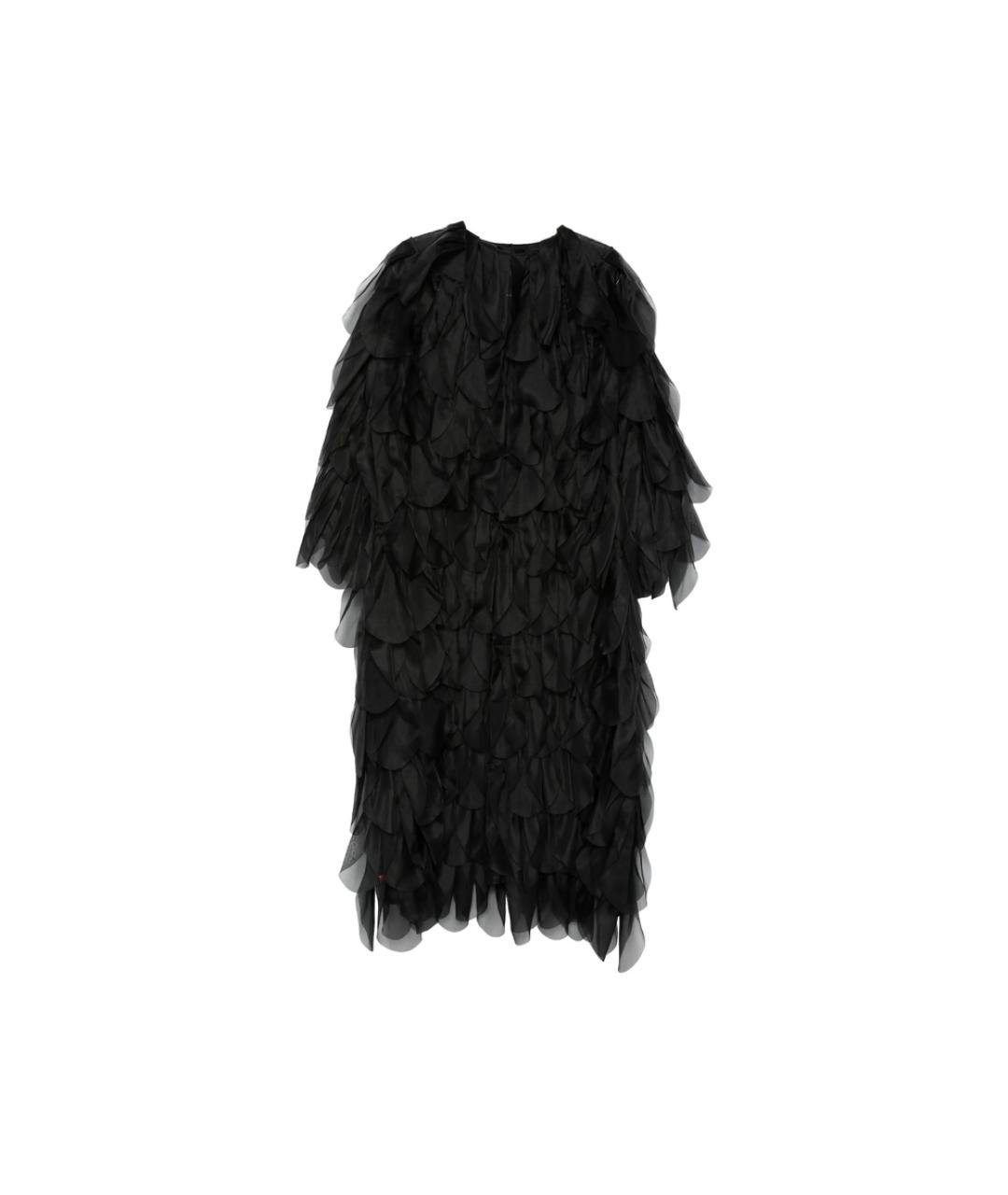 MAX MARA Черное шелковое пальто, фото 1