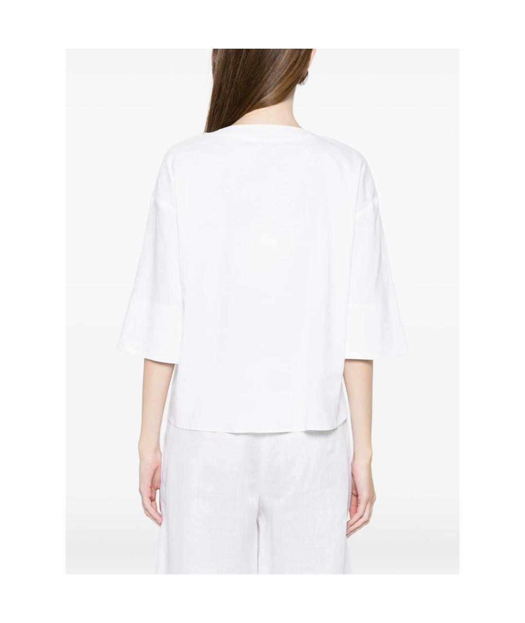 MAX MARA Белая льняная блузы, фото 3