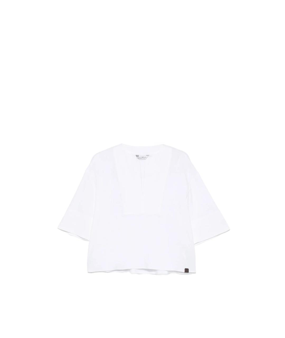 MAX MARA Белая льняная блузы, фото 1
