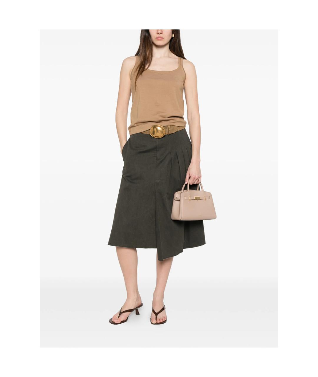 MAX MARA Бежевая хлопковая майка, фото 2