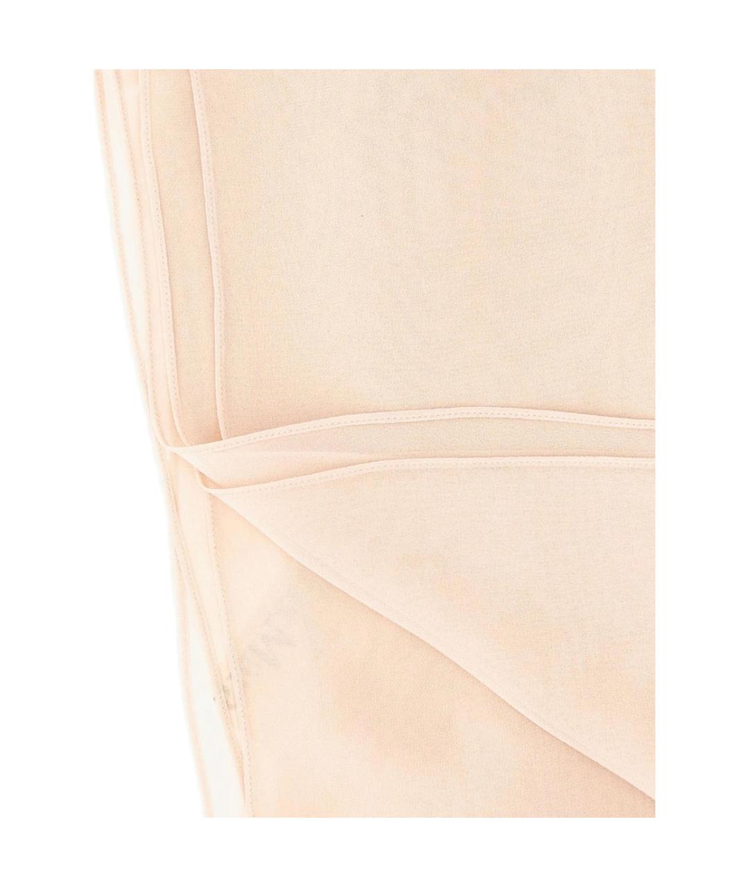 MAX MARA Розовый шелковый шарф, фото 3