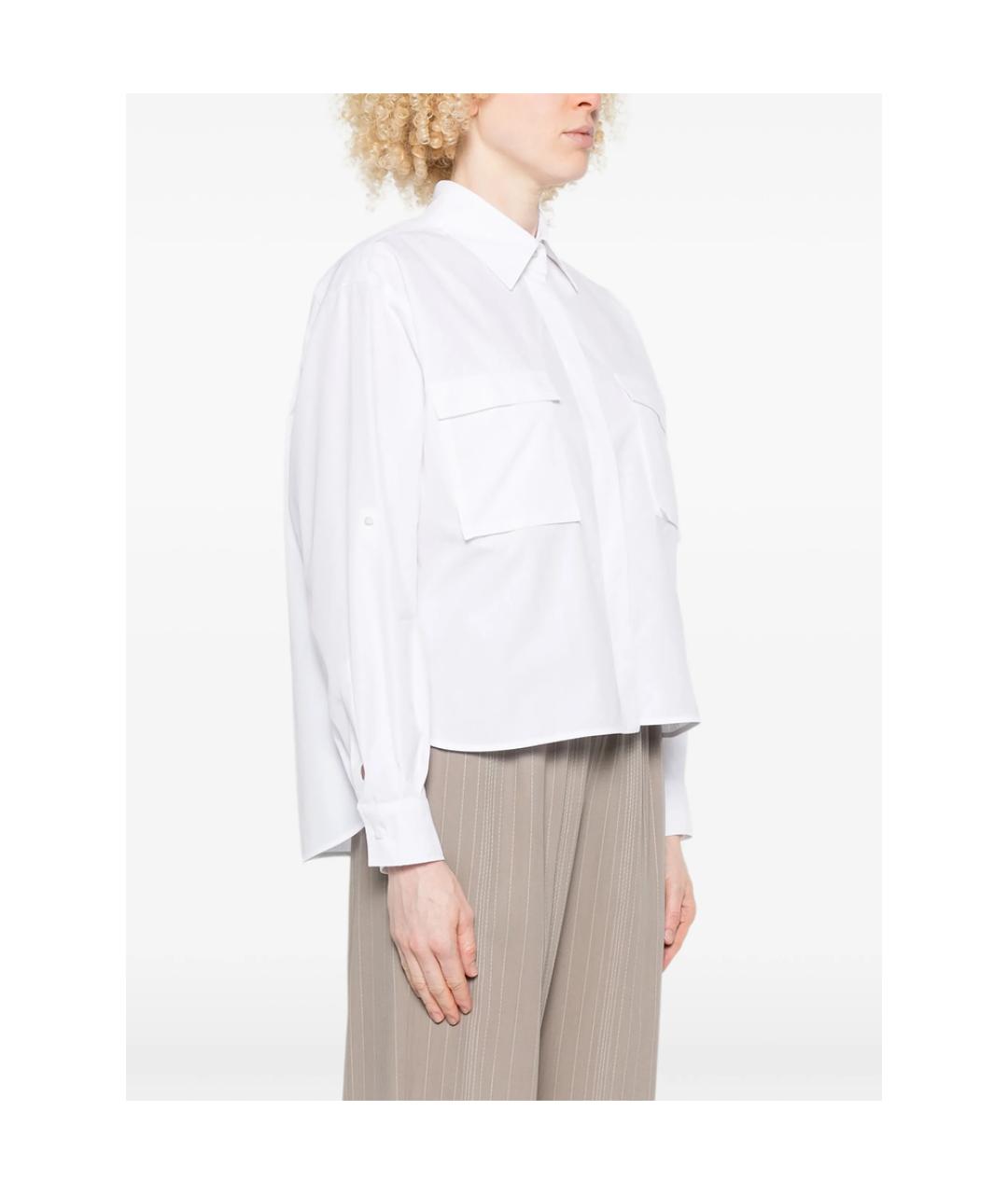 MAX MARA Белая хлопковая рубашка, фото 5