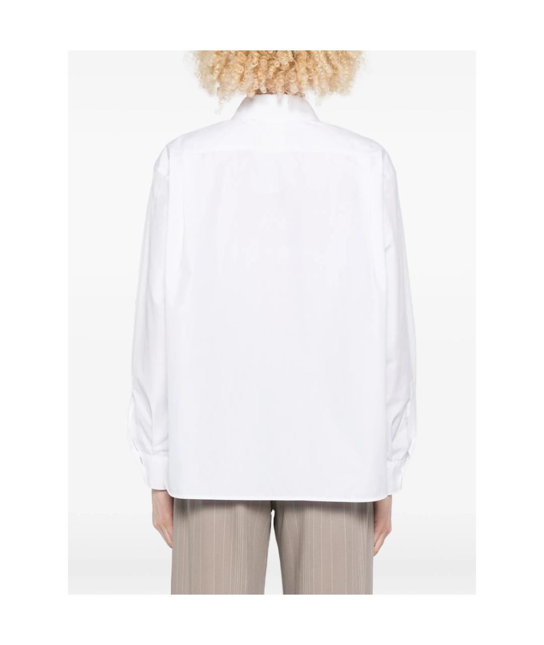 MAX MARA Белая хлопковая рубашка, фото 4