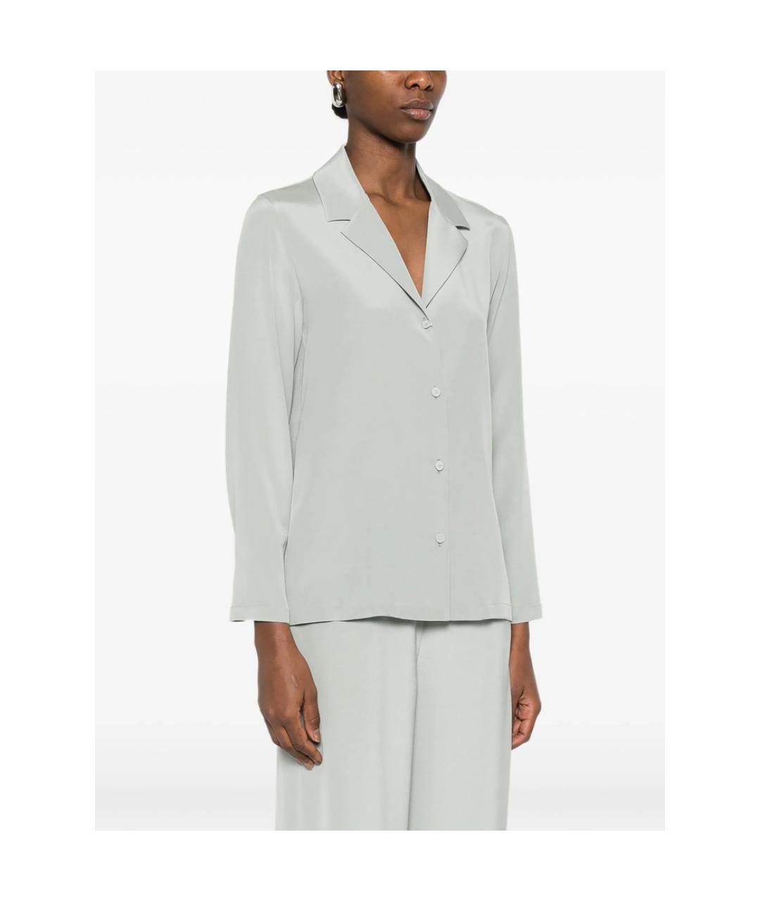 MAX MARA Зеленая шелковая рубашка, фото 5